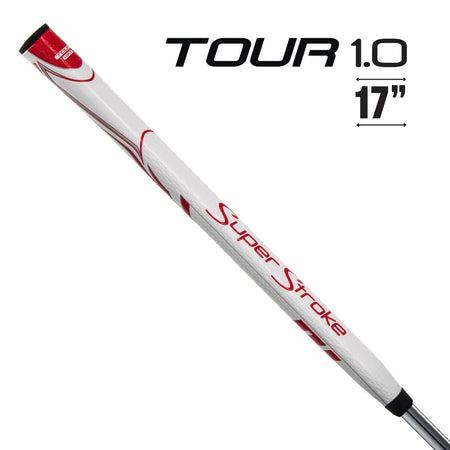 SuperStroke Zenergy Tour 1.0 17 inch putter grip in White/Red