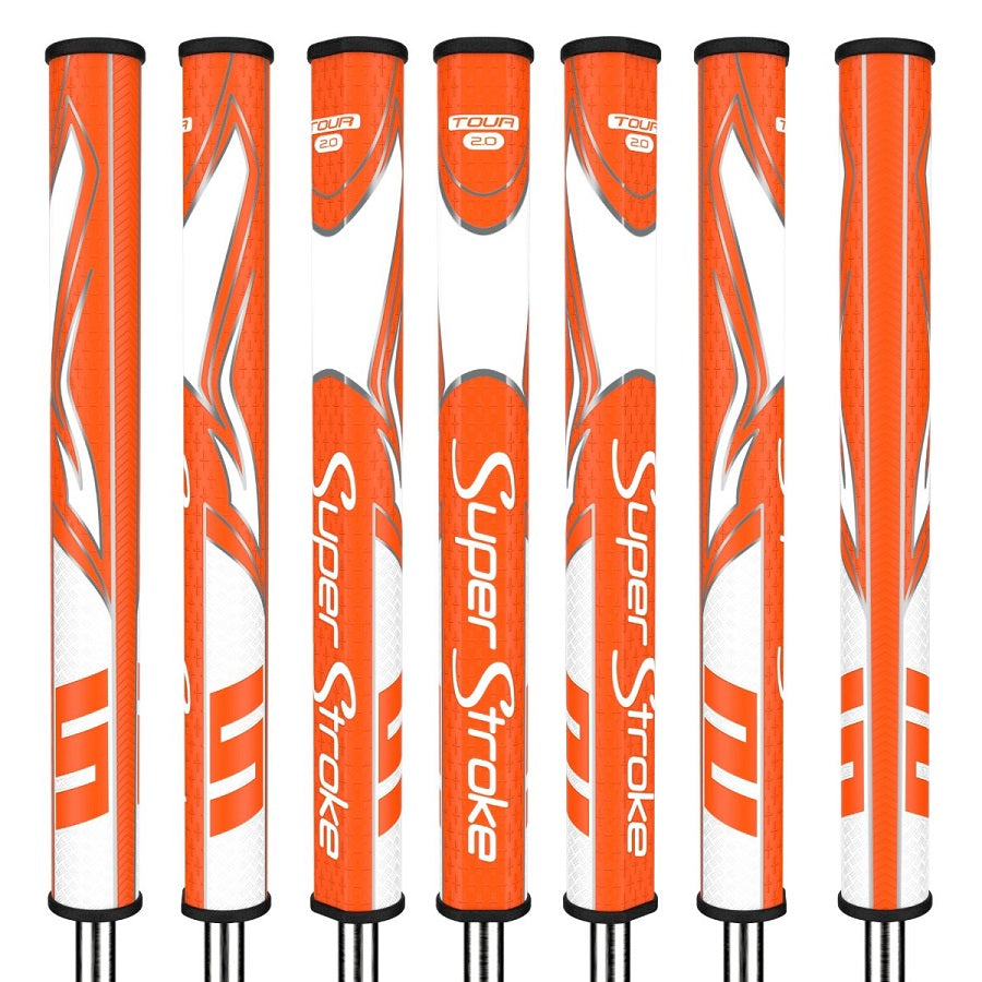 SuperStroke Golf Zenergy Putter Grip - Tour 2.0 White/Orange