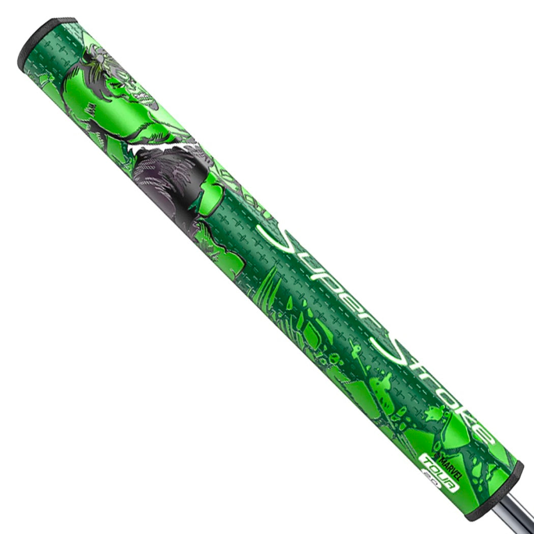 Green SuperStroke Marvel Hulk Tour 2.0 putter grip with comic artwork
