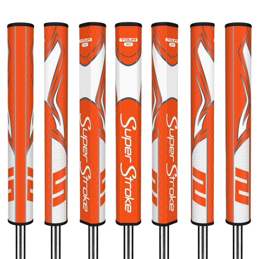 SuperStroke Golf Zenergy Putter Grip - Tour 3.0 White/Orange