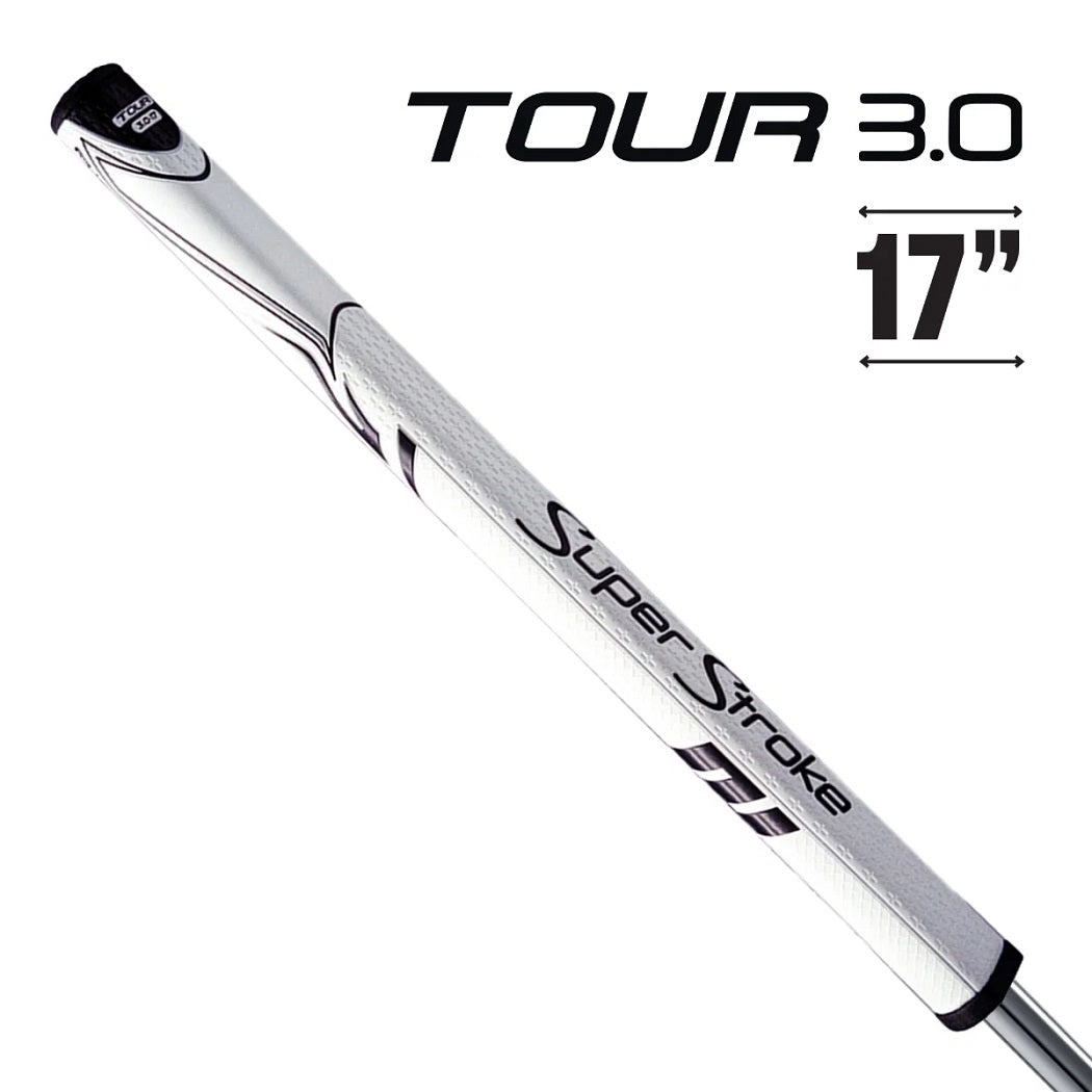 SuperStroke Zenergy Tour 3.0 17 inch putter grip in White/Black