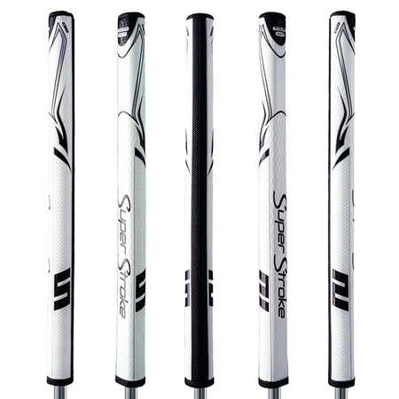 SuperStroke Zenergy Tour 3.0 17 inch putter grip in White/Black, five angles