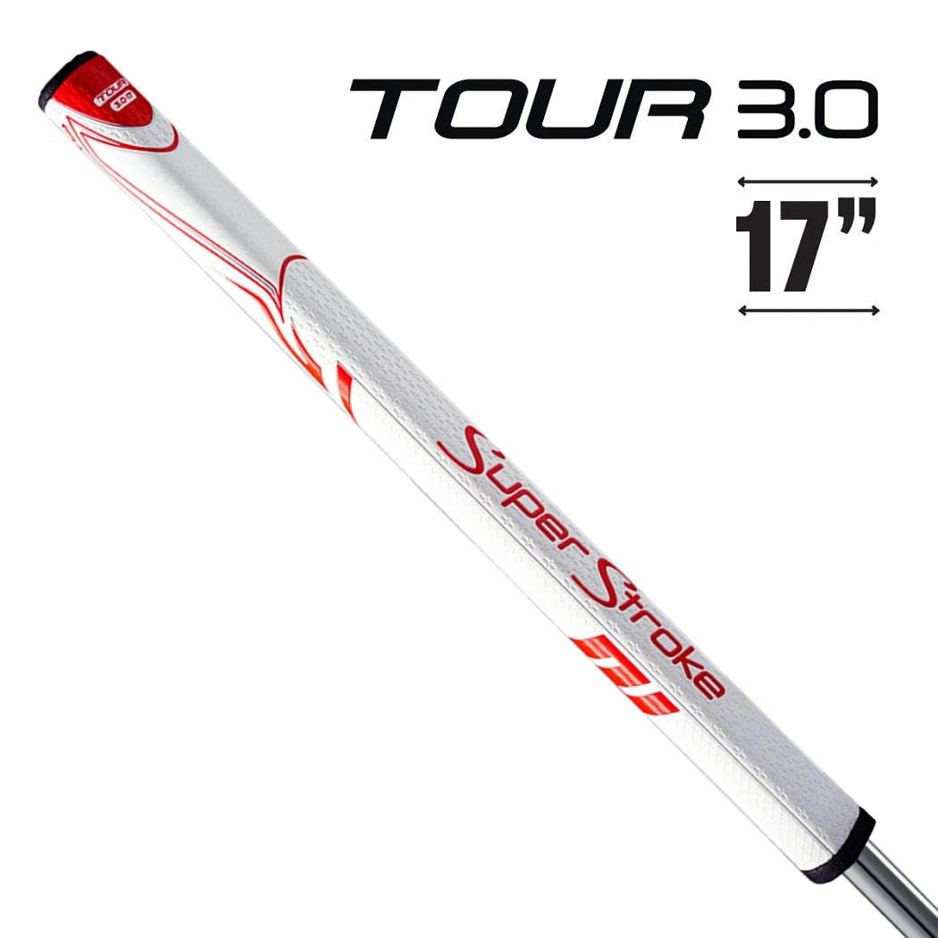 SuperStroke Zenergy Tour 3.0 17 inch putter grip in White/Red