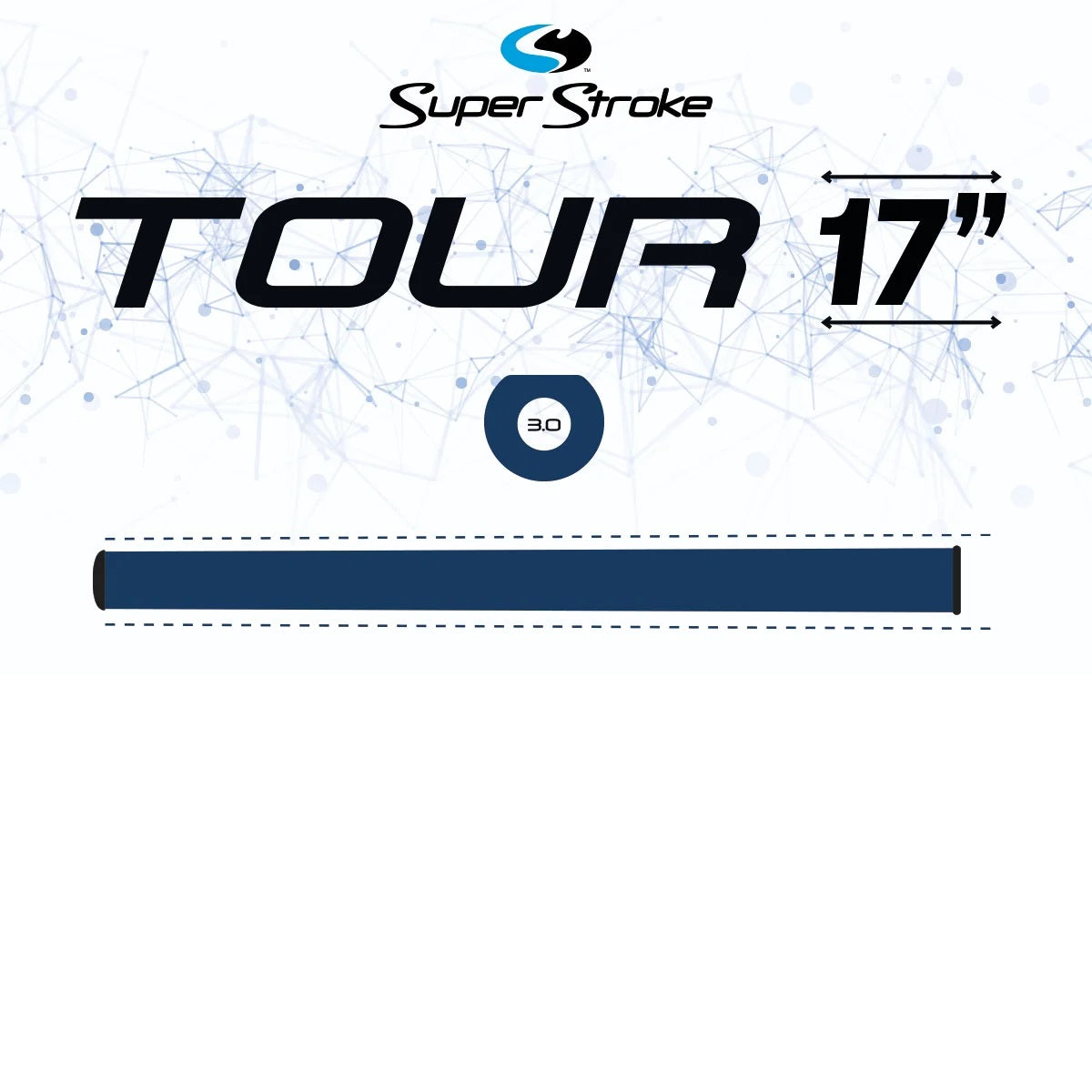 SuperStroke Zenergy Tour 3.0 17 inch putter grip profile graphic