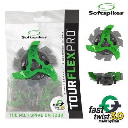 Softspikes Tour Flex Pro Golf Spikes FT3.0 – 18 Pack Cleats (3 Colours)