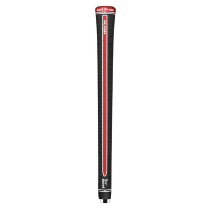 Golf Pride Tour Velvet Align Golf Club Grips - Men’s Midsize - Black/Red/White - rear view