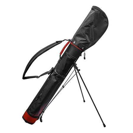 Longridge Golf Travelite 5" Lightweight Pencil Carry Bag with Stand - Black Red