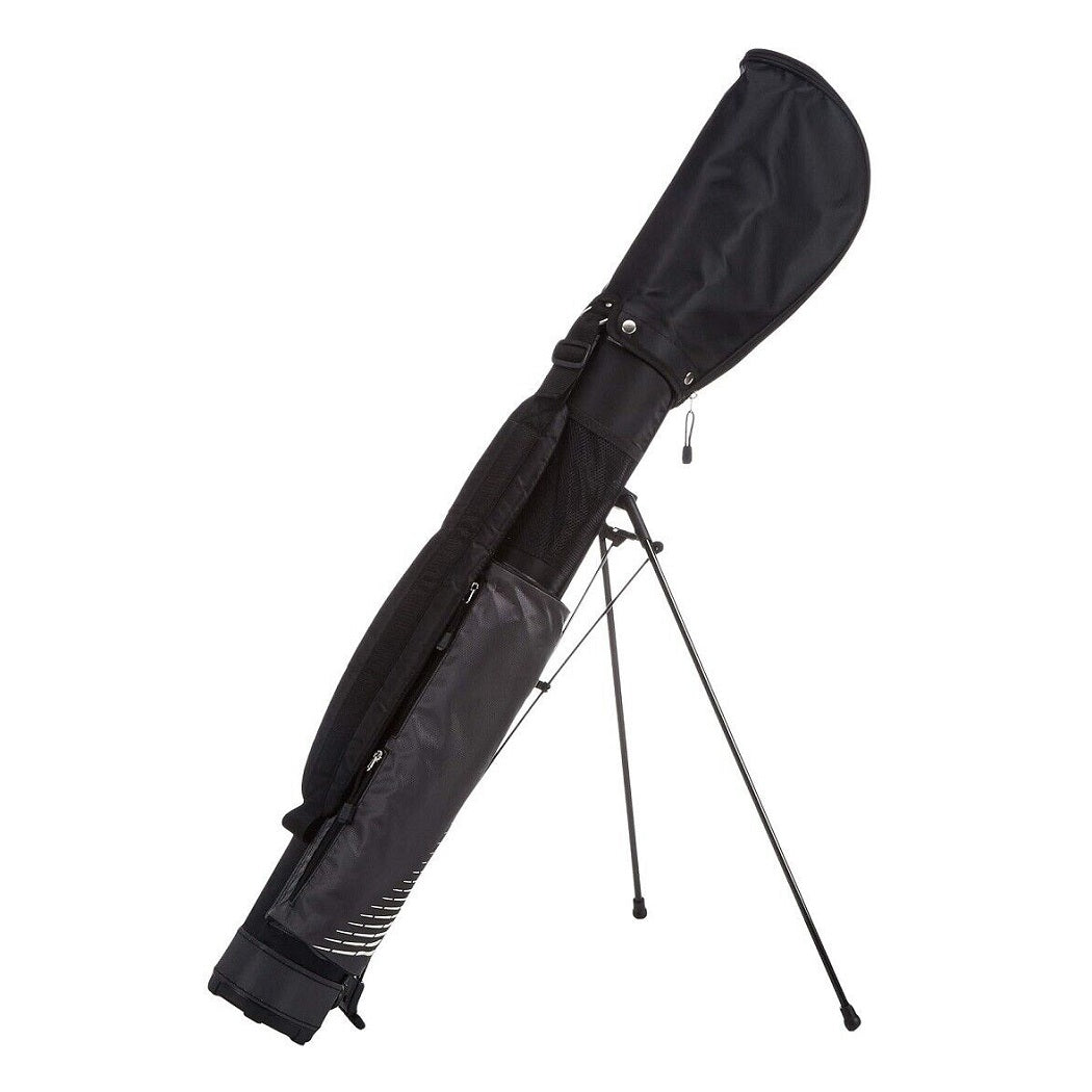 Longridge Golf Travelite 5" Lightweight Pencil Carry Bag with Stand - Black Silver