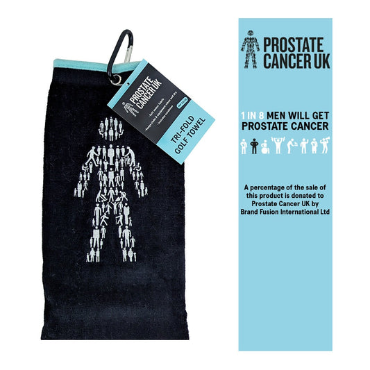 Tri-Fold Velour Golf Towel - Supporting Prostate Cancer UK