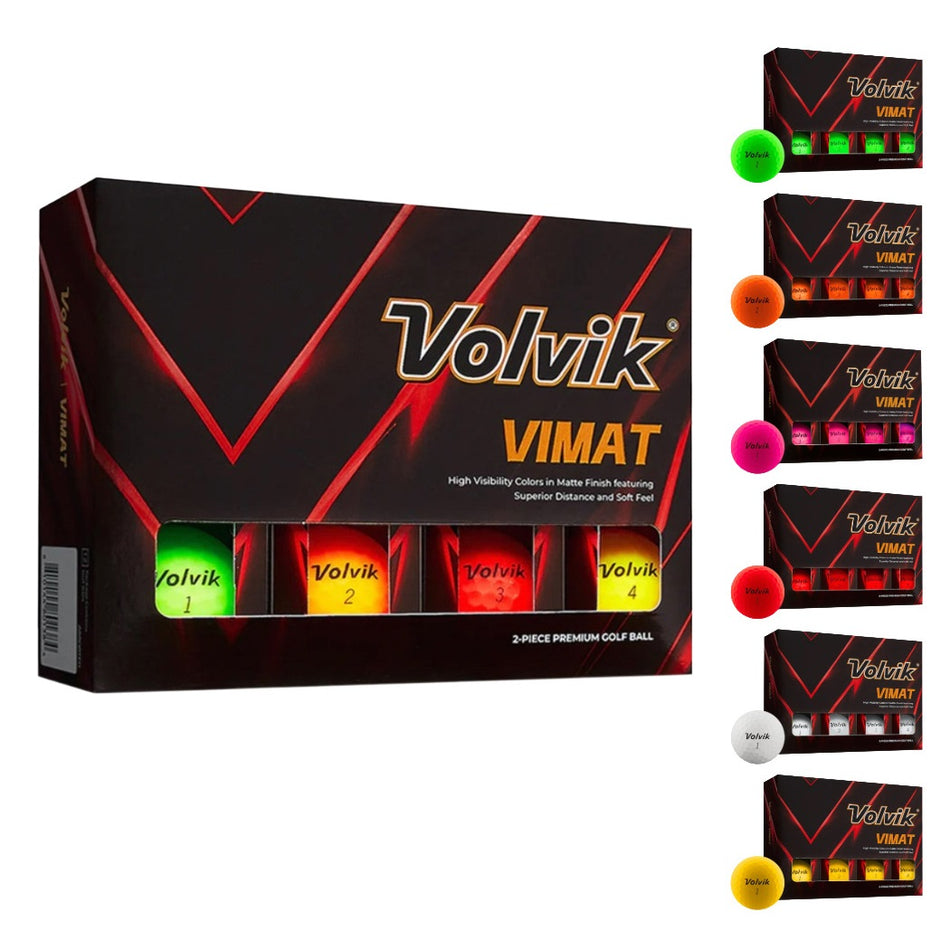 Volvik Vimat Soft Golf Balls - Matte 2 Piece Soft Distance Balls - all colours