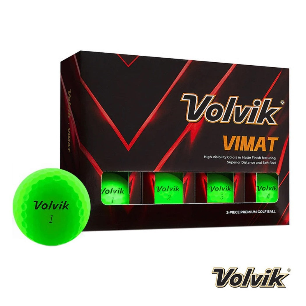 Volvik VIMAT Soft Matte Golf Balls - Green - Box of 12