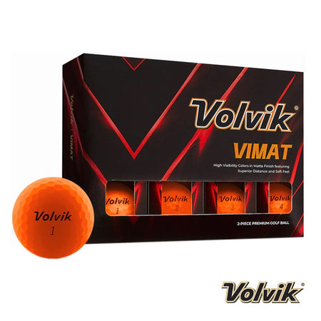 Volvik VIMAT Soft Matte Golf Balls - Orange - Box of 12