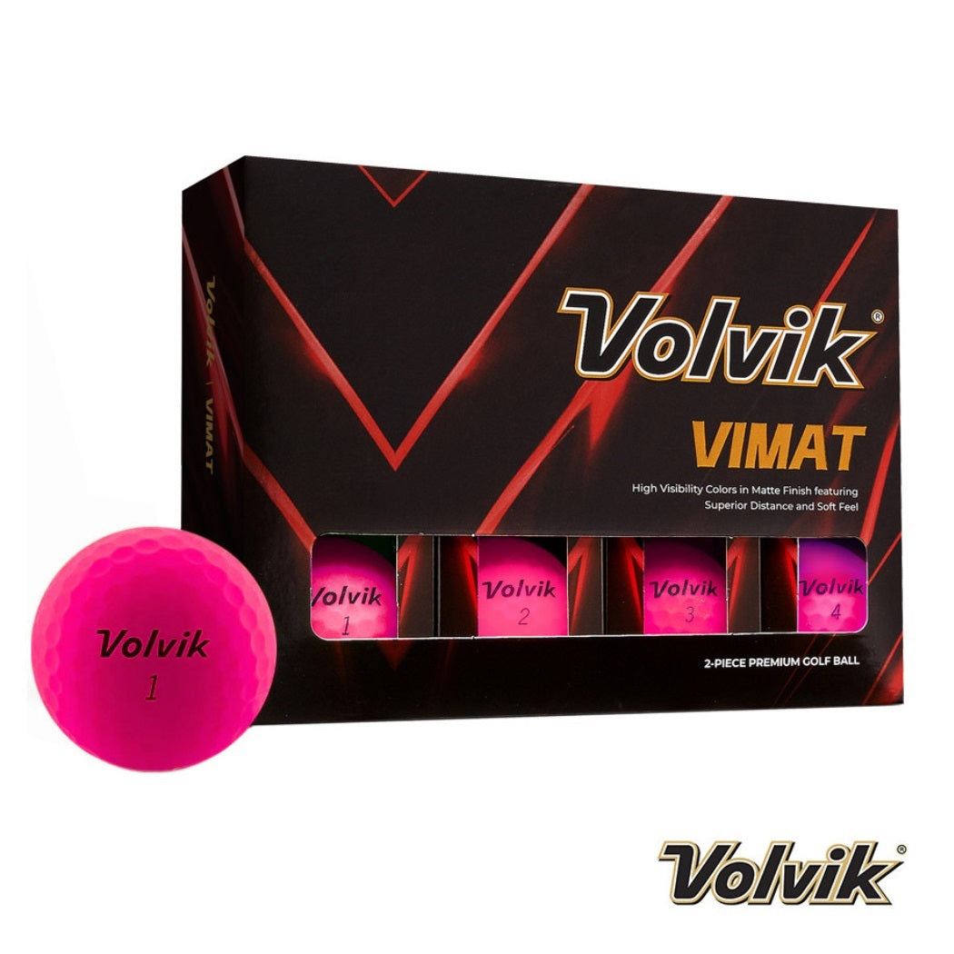 Volvik VIMAT Soft Matte Golf Balls - Pink - Box of 12