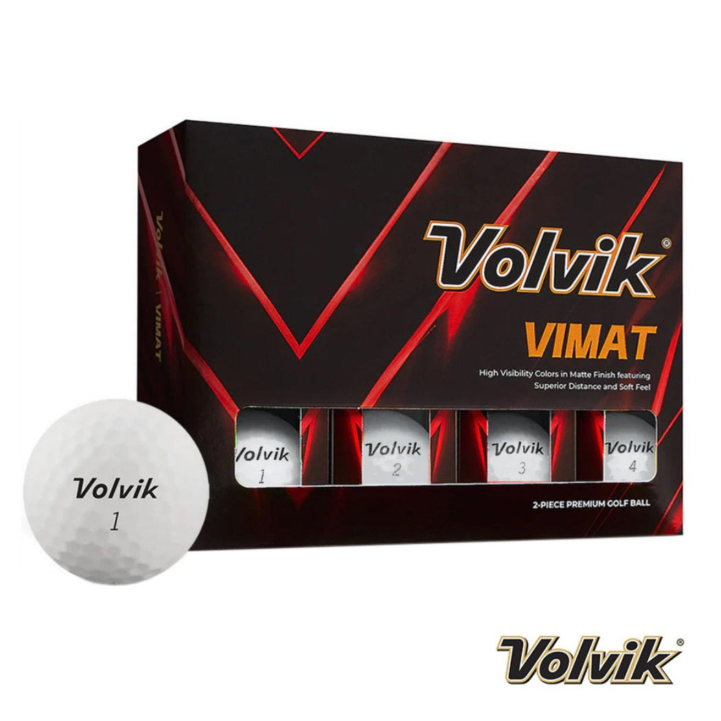 Volvik VIMAT Soft Matte Golf Balls - White - Box of 12