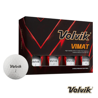 Volvik VIMAT Soft Matte Golf Balls - White - Box of 12