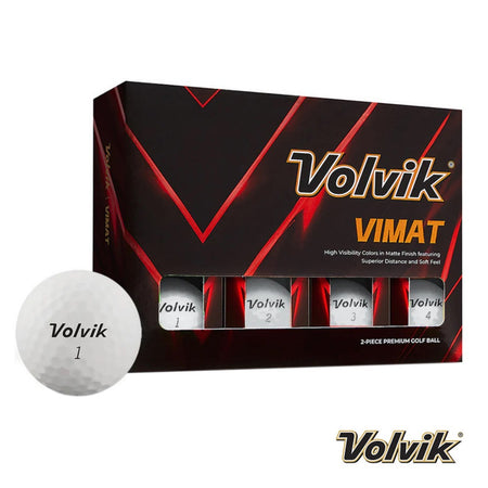 Volvik VIMAT Soft Matte Golf Balls - White - Box of 12