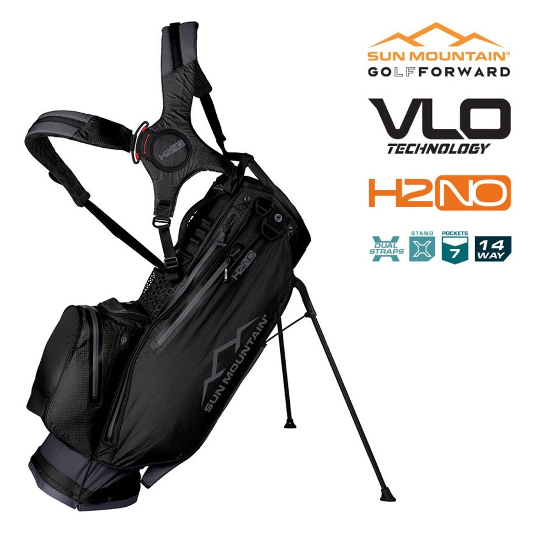 Sun Mountain H2NO Lite VLO 14-Way Stand Bag - Steel/Black
