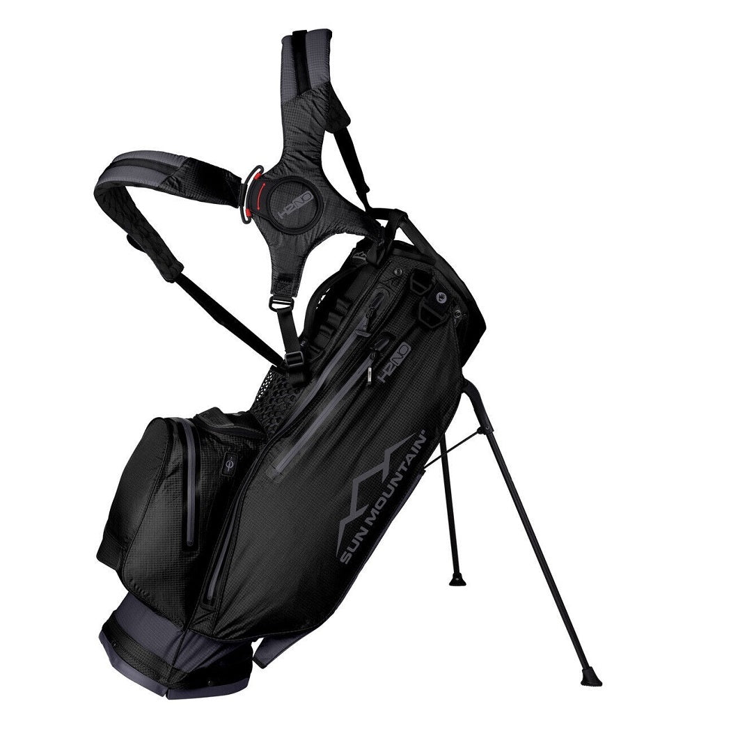 Sun Mountain H2NO Lite VLO 14-Way Stand Bag - Steel/Black - stand legs, carry strap and pockets