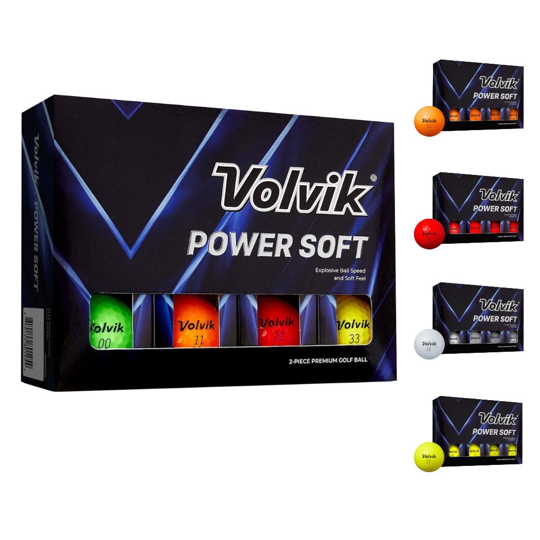 Volvik PowerSoft Golf Balls - 2 Piece Soft Distance Balls - all colours