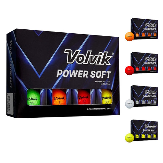 Volvik PowerSoft Golf Balls - 2 Piece Soft Distance Balls - all colours