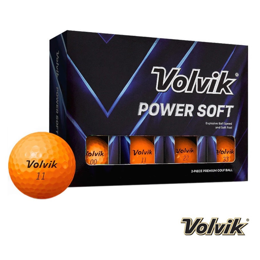 Volvik PowerSoft Golf Balls - 2 Piece Soft Distance Balls - Orange
