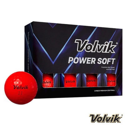 Volvik PowerSoft Golf Balls - 2 Piece Soft Distance Balls - Red