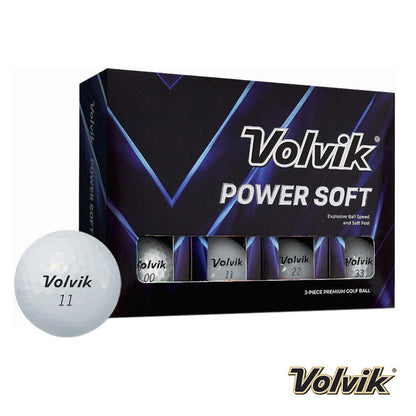 Volvik PowerSoft Golf Balls - 2 Piece Soft Distance Balls - White