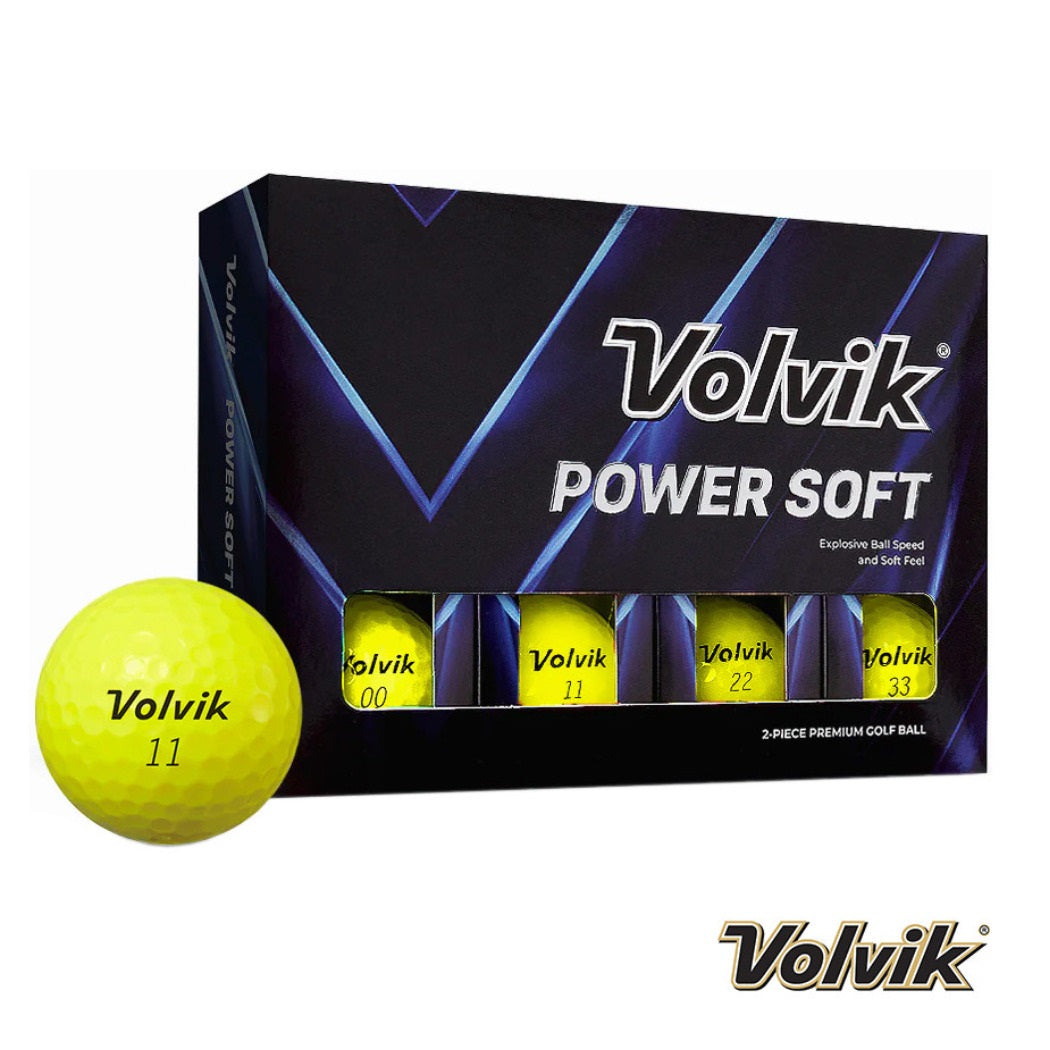 Volvik PowerSoft Golf Balls - 2 Piece Soft Distance Balls - Yellow