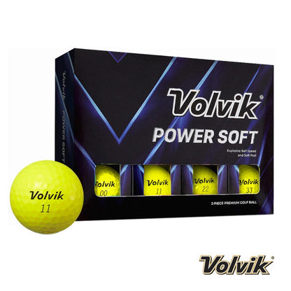 Volvik PowerSoft Golf Balls - 2 Piece Soft Distance Balls - Yellow
