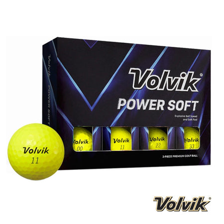 Volvik PowerSoft Golf Balls - 2 Piece Soft Distance Balls - Yellow