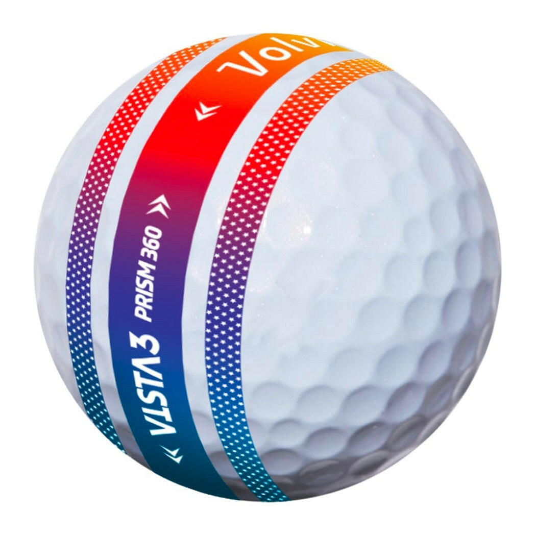 Volvik Vista3 Prism 360 Golf Balls - showing one of the balls