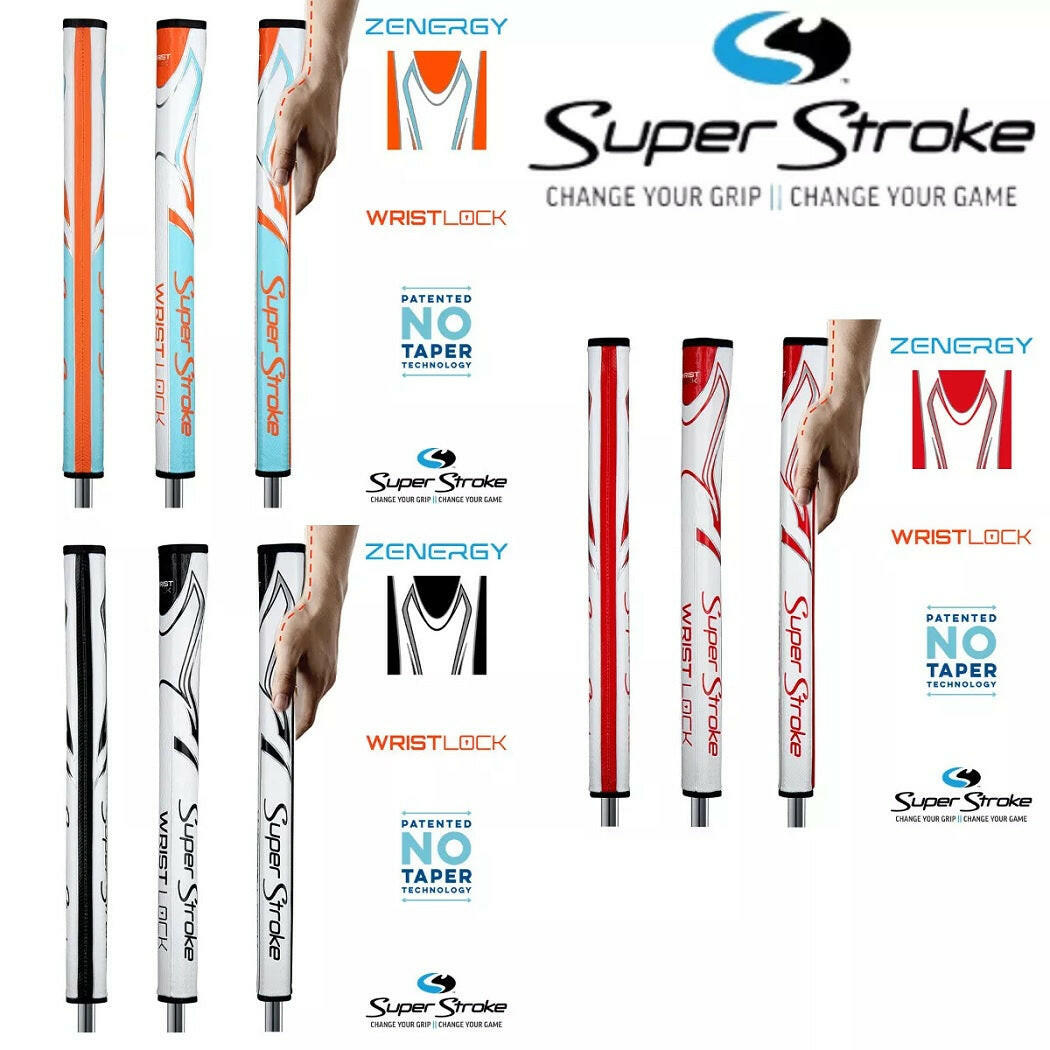 SuperStroke Wristlock Zenergy Golf Putter Grip - available colour options