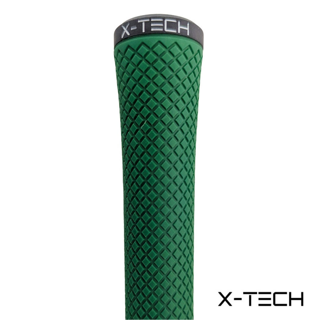 X-Tech Midsize Golf Grip - Green - close-up of grip`s textured surface