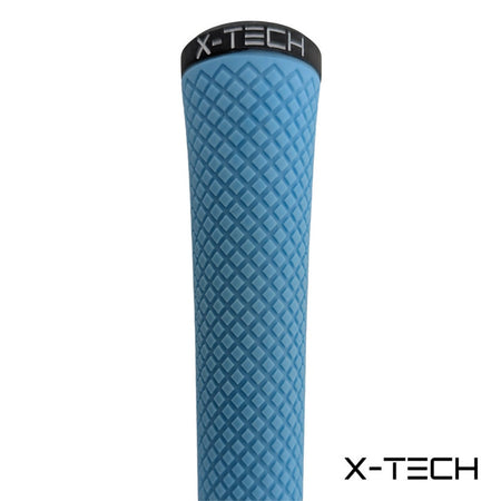 X-Tech Midsize Golf Grip - Light Blue - close-up of grip`s textured surface