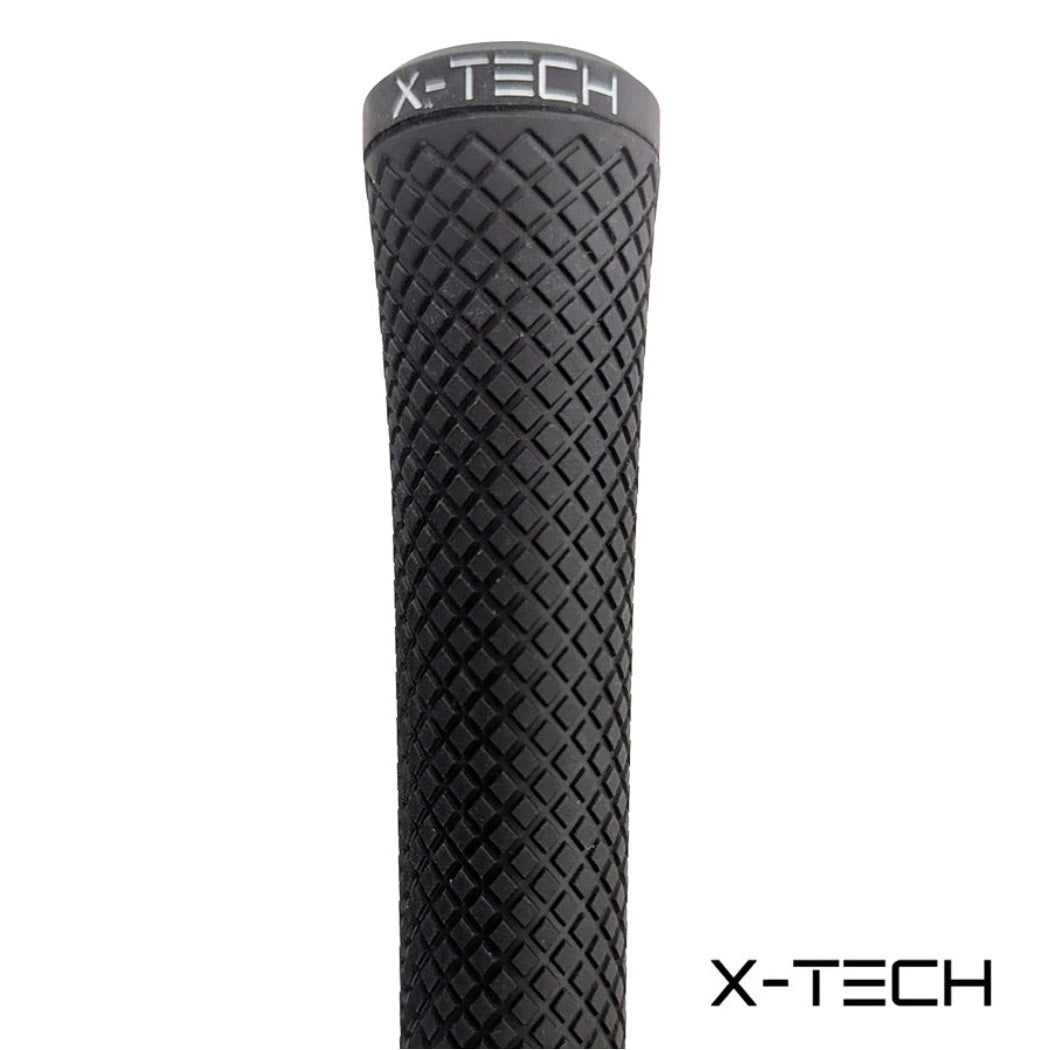 X-Tech Standard Golf Grip - Black - close-up of grip`s textured surface