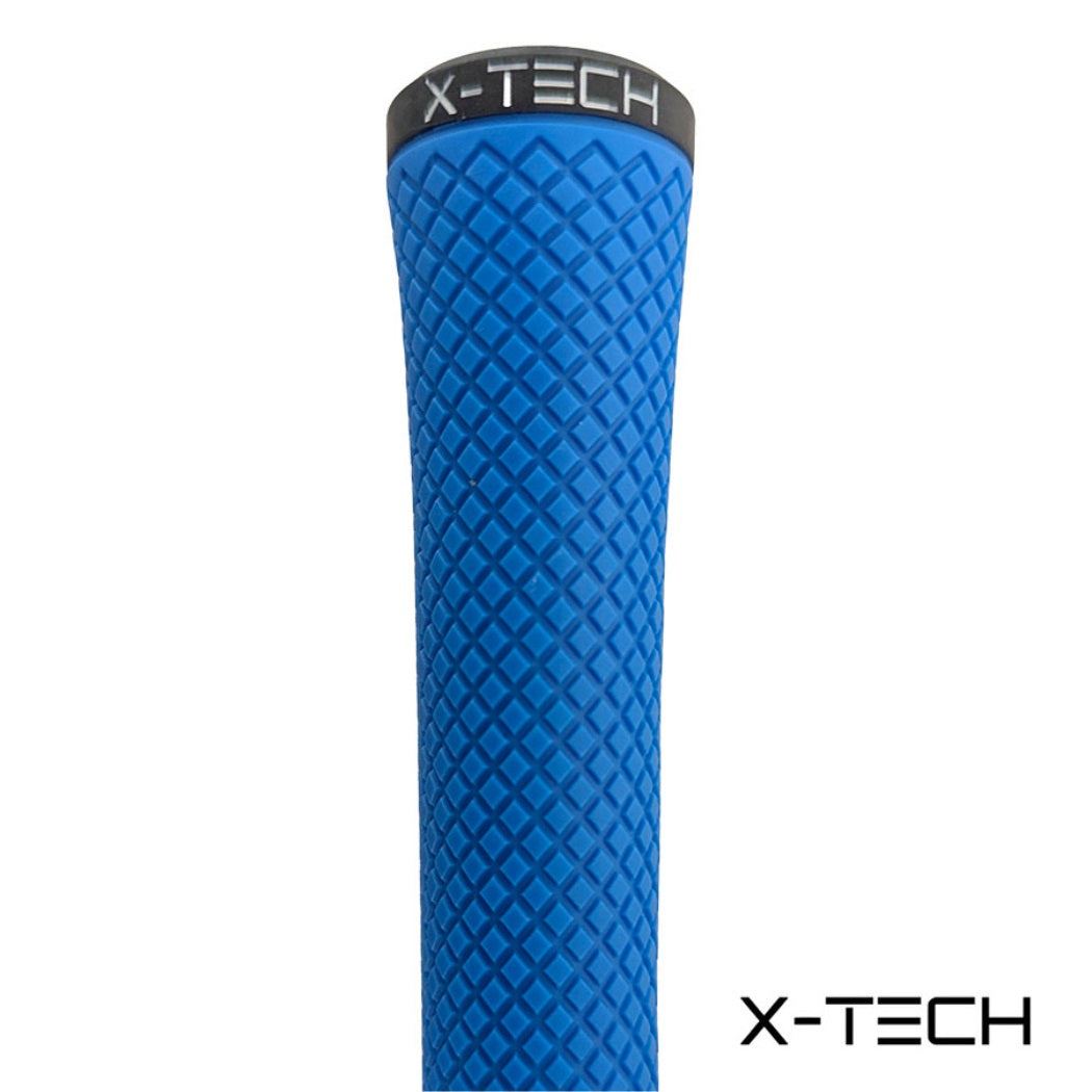 X-Tech Standard Golf Grip - Blue - close-up of grip`s textured surface