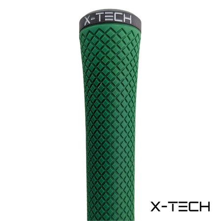 X-Tech Standard Golf Grip - Green - close-up of grip`s textured surface