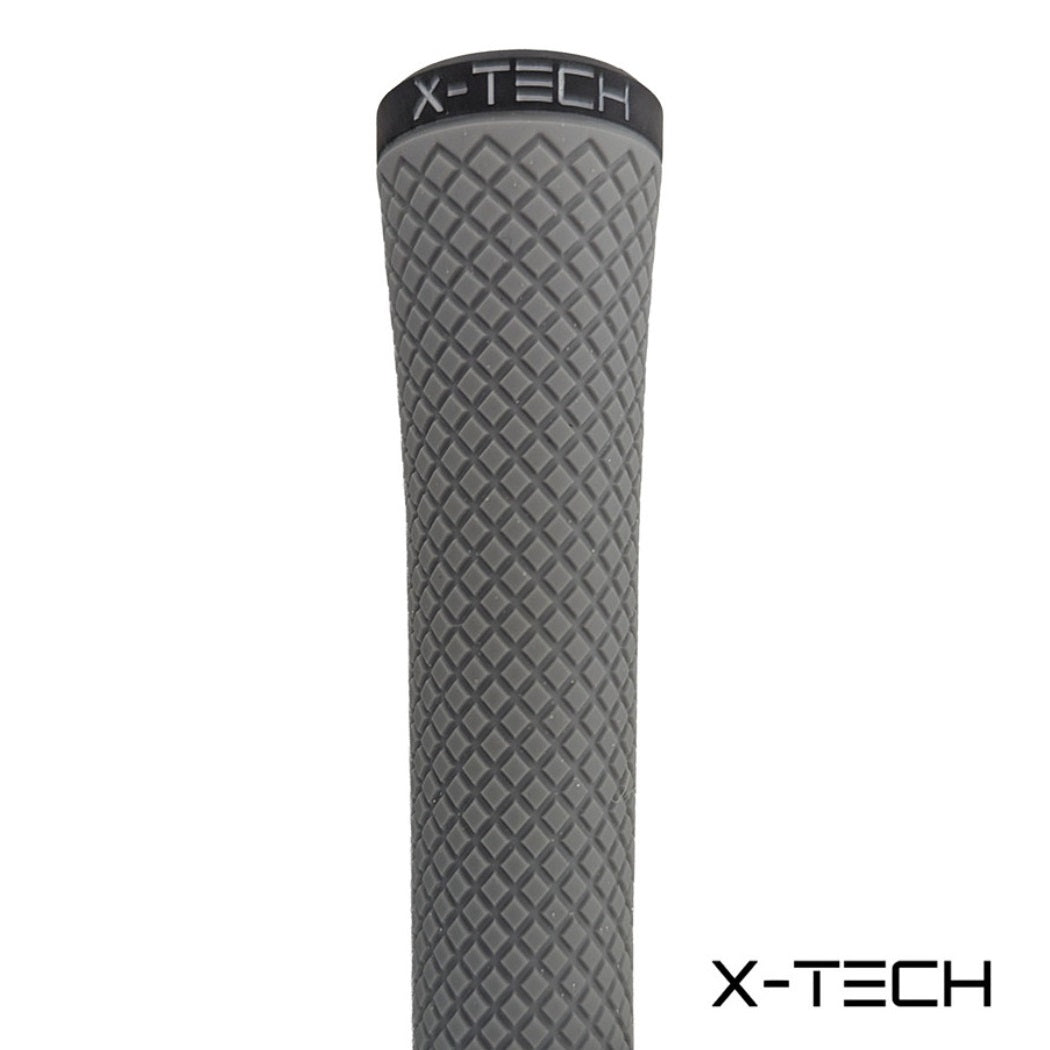 X-Tech Standard Golf Grip - Grey - close-up of grip`s textured surface