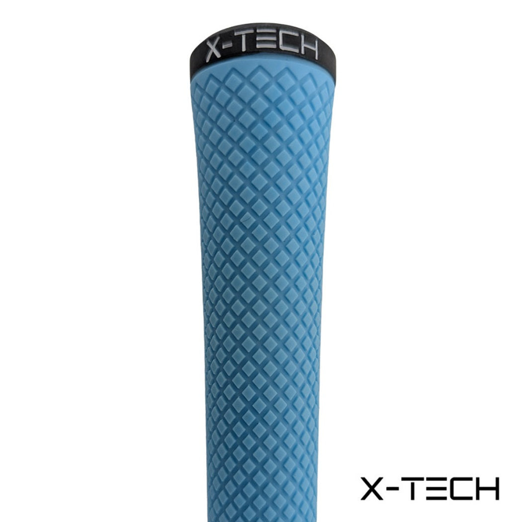 X-Tech Standard Golf Grip - Blue - close-up of grip`s textured surface