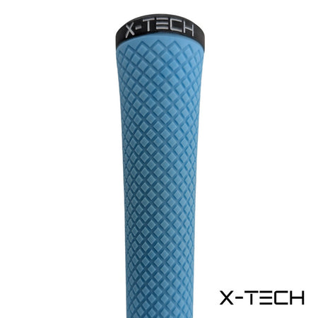 X-Tech Standard Golf Grip - Blue - close-up of grip`s textured surface