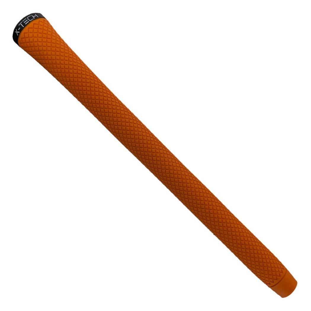 X-Tech Standard Golf Grip - Orange - full-length view