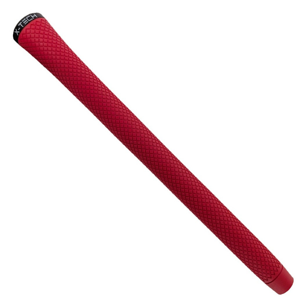 X-Tech Standard Golf Grip - Red - full-length view