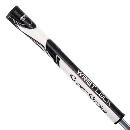  SuperStroke Zenergy WristLock putter grip in black/white, angled view