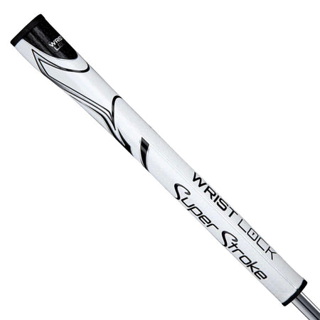  SuperStroke Zenergy WristLock putter grip in white/black, angled view