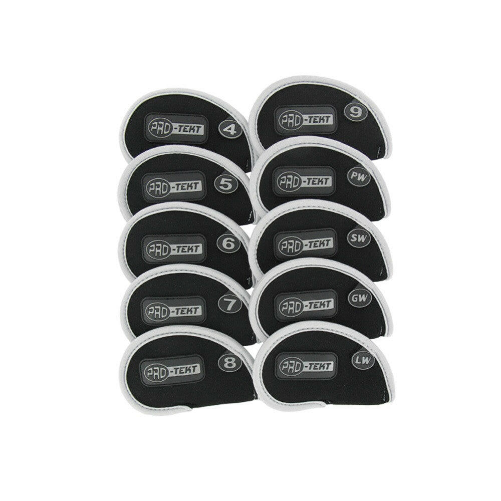 Pro-Tekt Golf Neoprene Iron Headcovers 4-LW Silver