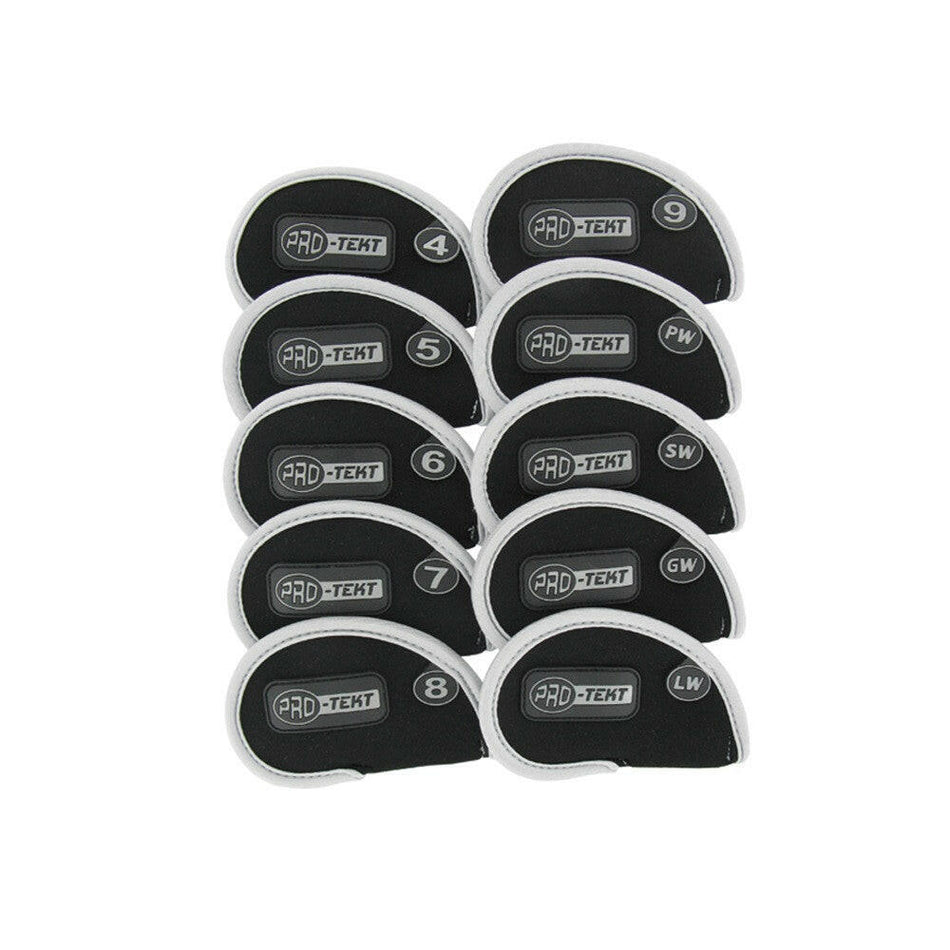Pro-Tekt Golf Neoprene Iron Headcovers 4-LW Silver