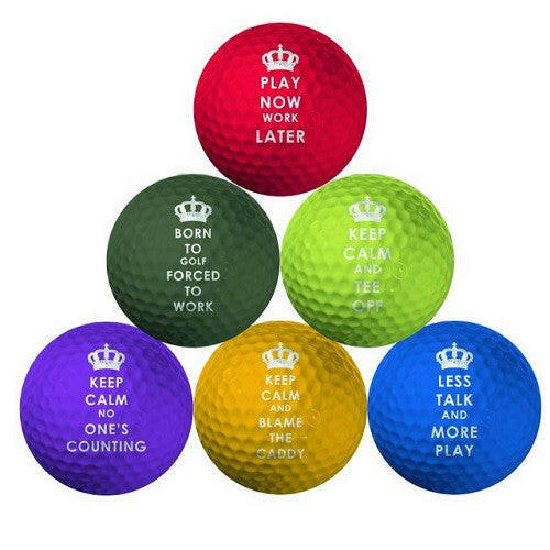 Longridge Keep Calm Golf Balls x 6